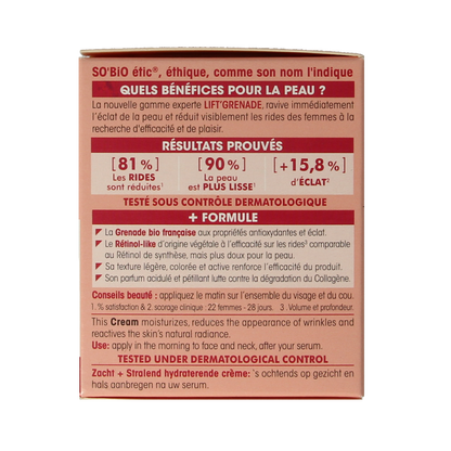 So Bio Etic Lift grenade day cream 50.00 Milliliter