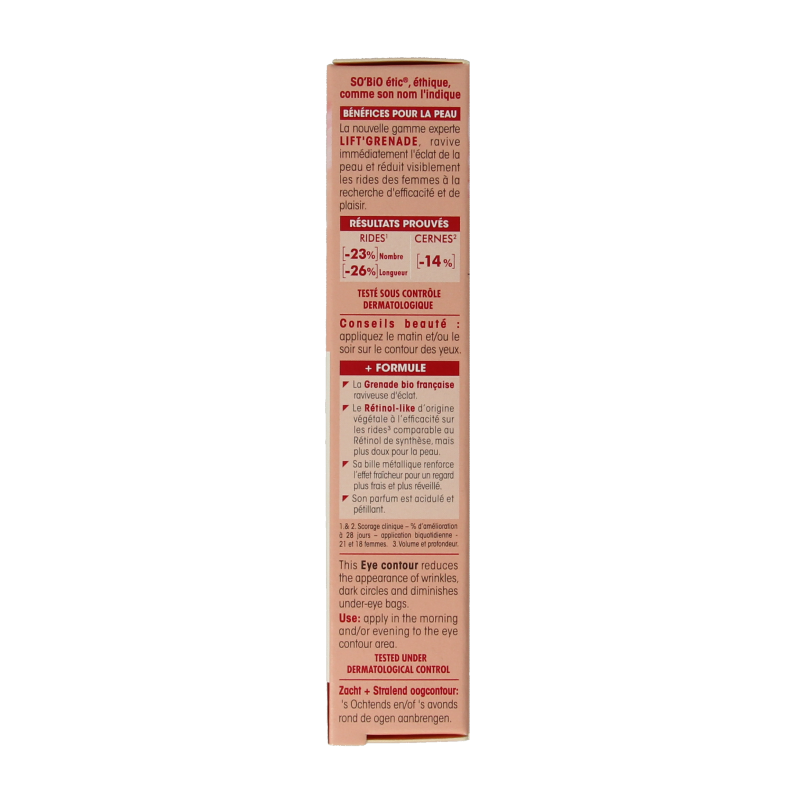 So Bio Etic Lift grenade eye contour cream 15 Milliliter