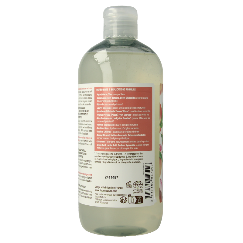 Douce Nature Douchegel perzik 500 Milliliter