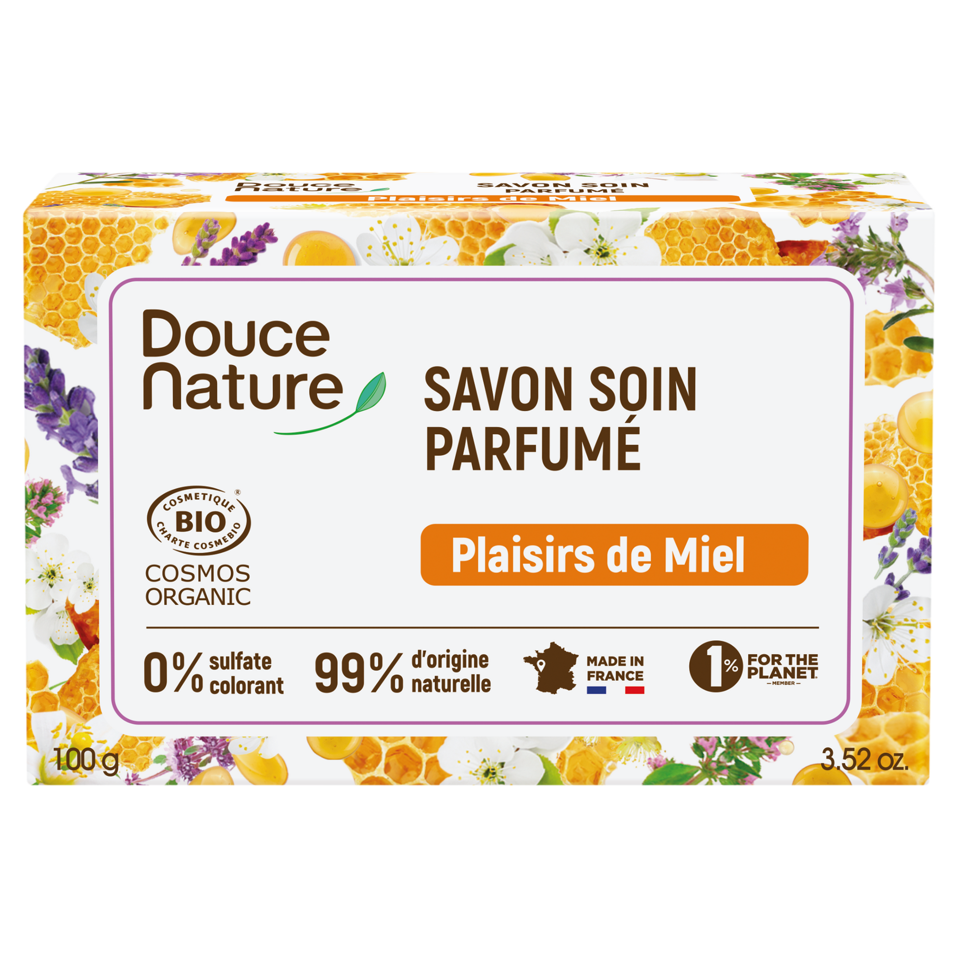 Douce Nature Honey pleasure honing zeep bar 100.00 Gram