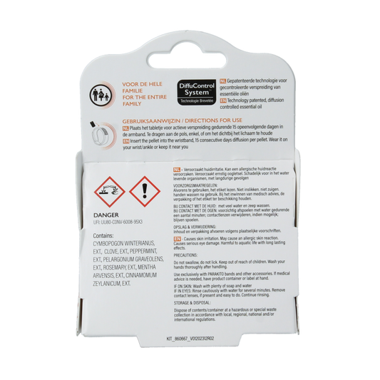 Parakito Anti mug armband navullingen 2 Stuks