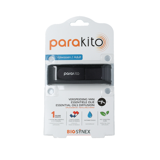 Parakito Anti mug armband volwassenen zwart 1.00 Stuks