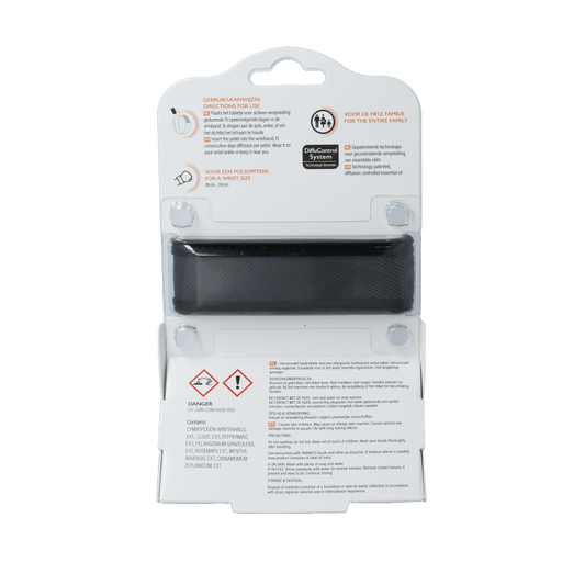 Parakito Anti mug armband volwassenen zwart 1 Stuks