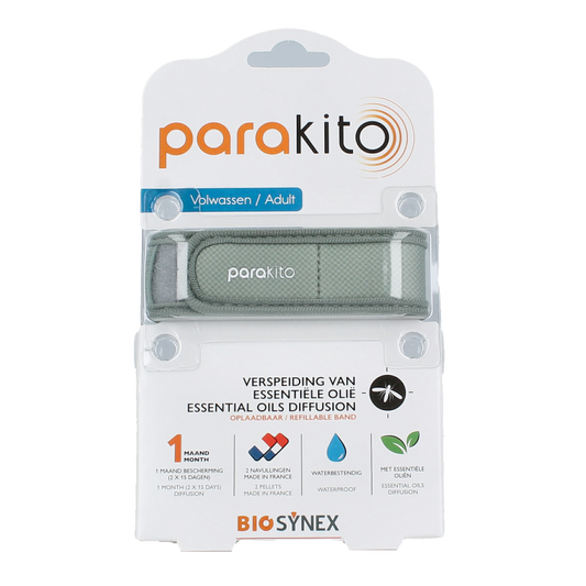 Parakito Anti mug armband volwassenen kaki 1 Stuks