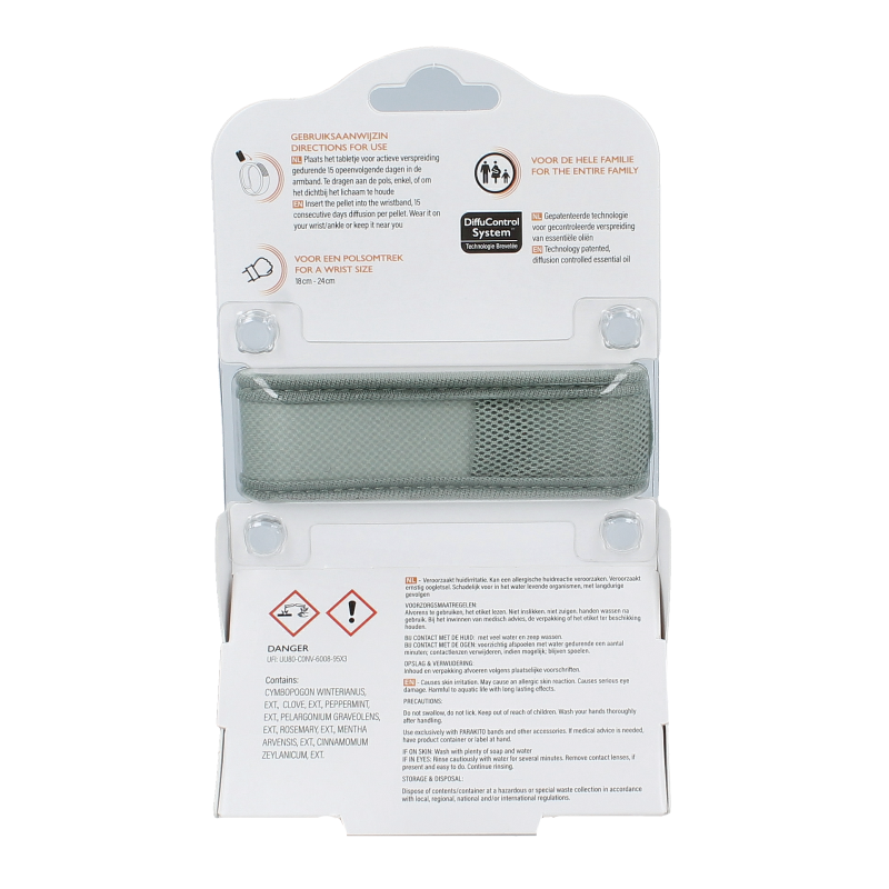 Parakito Anti mug armband volwassenen kaki 1 Stuks