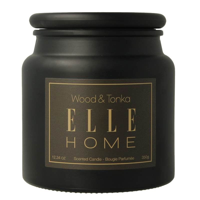 Elle Home Wood en tonka candle jar 350 Gram