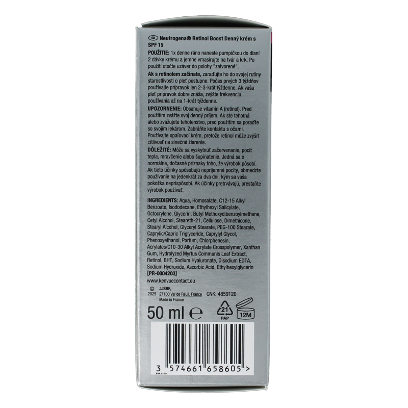 Neutrogena Retinol dagcreme boost SPF15 50 Milliliter