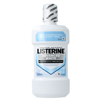 Listerine Mondwater advanced white mild 500.00 Milliliter