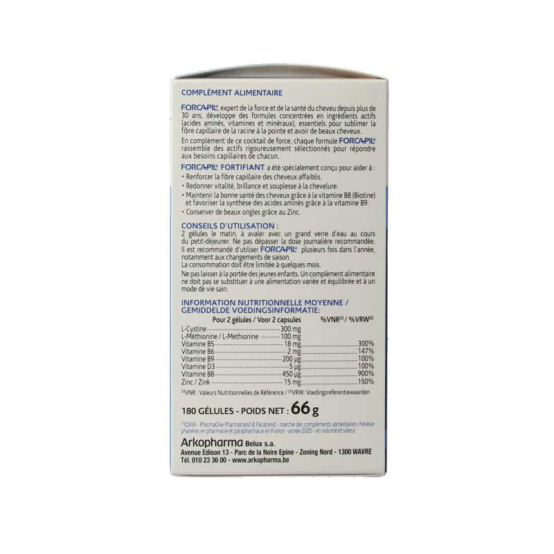 Forcapil Versterkende capsules voor haar en nagels 180 Capsules