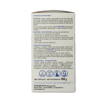Forcapil Versterkende capsules voor haar en nagels 180 Capsules