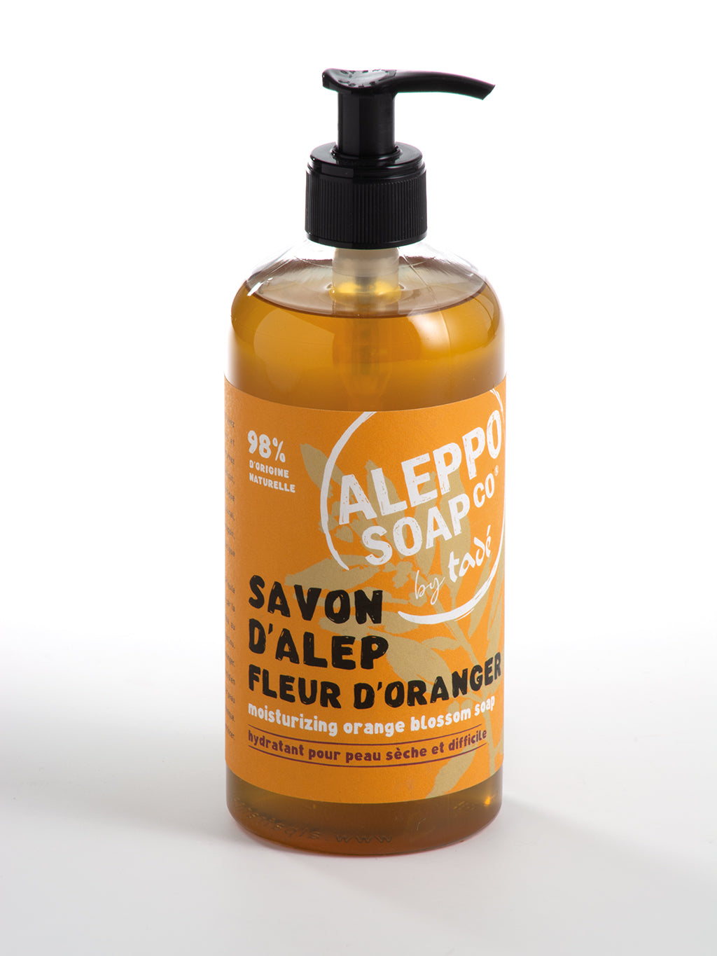 Aleppo Soap Co Sinaasappel zeep pomp 500 Milliliter