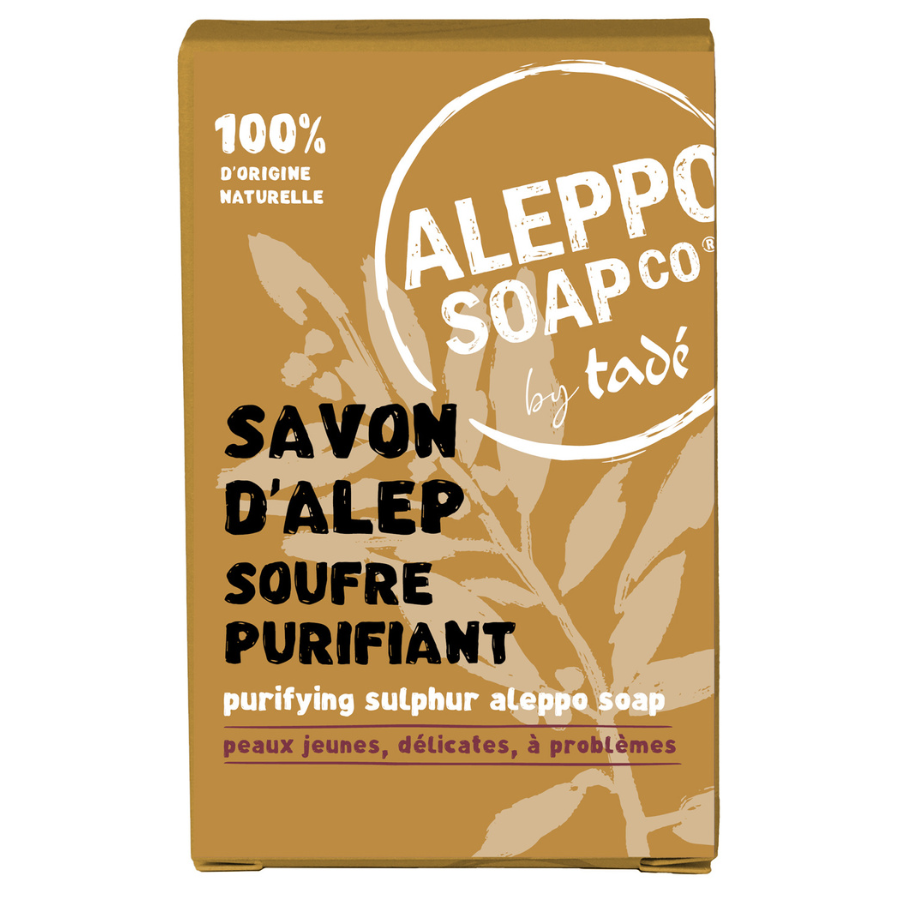 Aleppo Soap Co Zeep met zwavelbloem in doosje 150 Gram