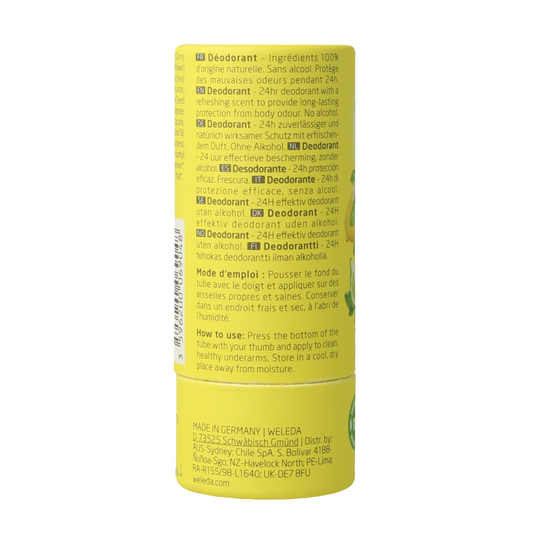 Weleda Deodorant stick citrus + bergamot 24U 50 Gram