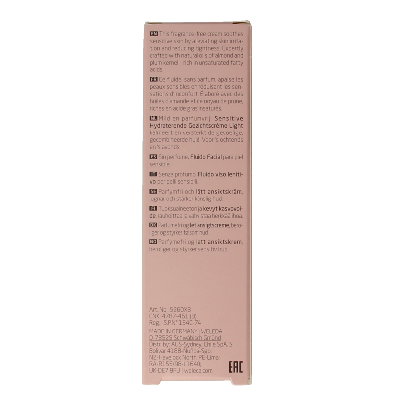 Weleda Gezichtscreme sensitive hydraterend light 30 Milliliter