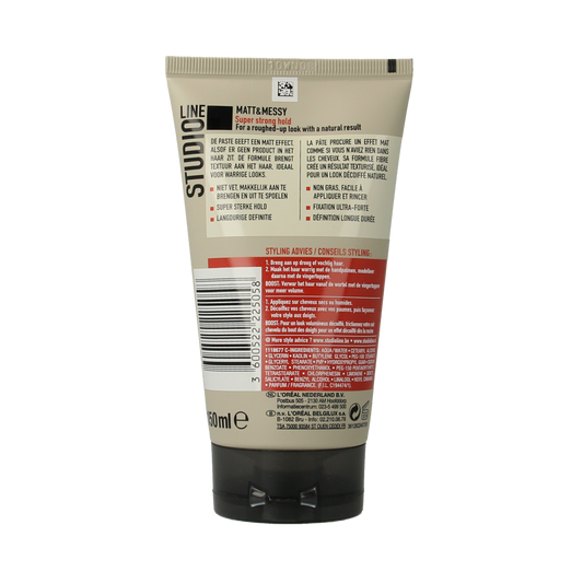 Studio Line Studio line matt & messy shine free fibre paste 150.00 Milliliter