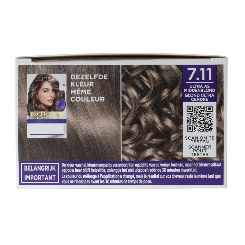 Excellence Cool creme 7.11 ultra asblond 1 Stuks