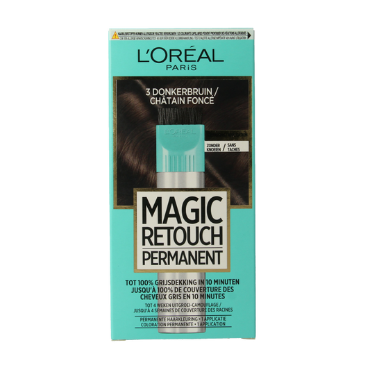 Magic Retouch Permanente haarkleuring nr 3 donkerbruin 1 Stuks