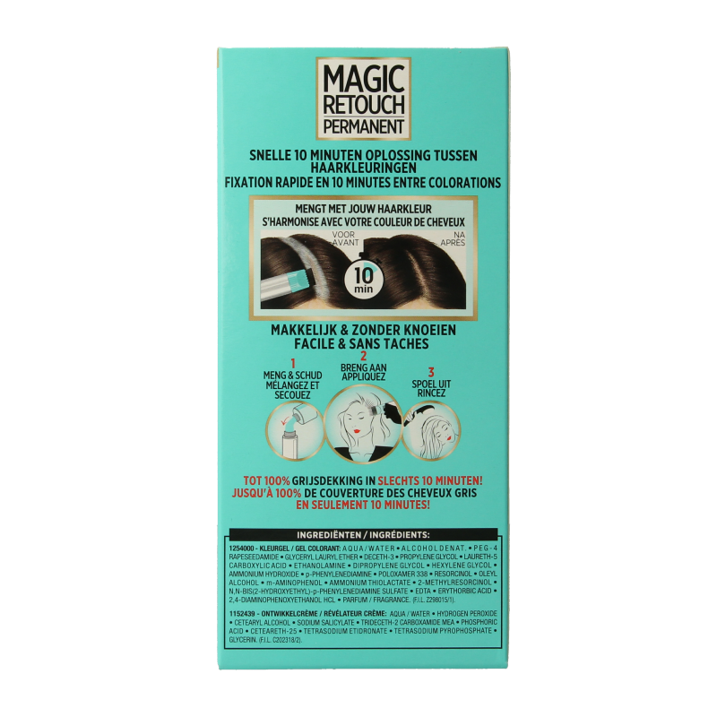 Magic Retouch Permanente haarkleuring nr 3 donkerbruin 1 Stuks