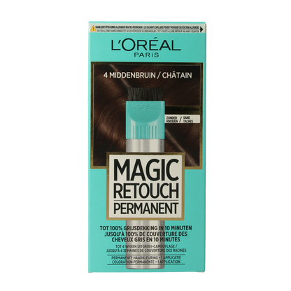Magic Retouch Permanente haarkleuring nr 4 middenbruin 1.00 Stuks