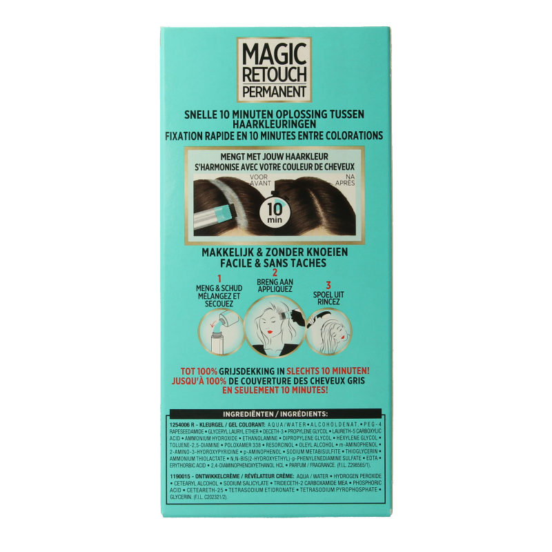 Magic Retouch Permanente haarkleuring nr 4 middenbruin 1 Stuks