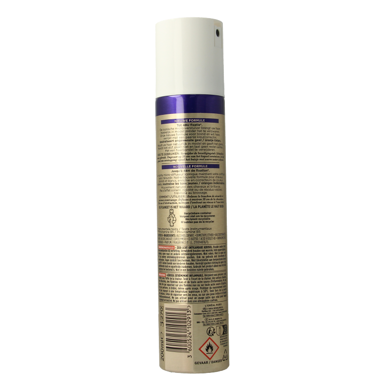 Elnett Purple hairspray sterke fixatie 200 Milliliter