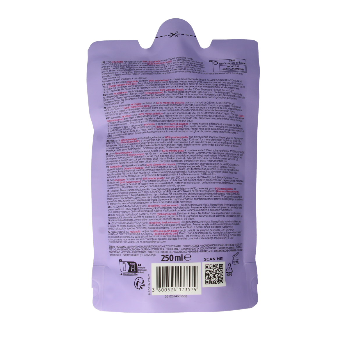 Elvive Shampoo hydra hyaluronic navulling 250.00 Milliliter