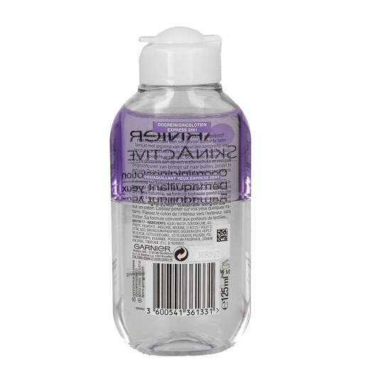 Garnier Skin naturals express oogreinigingslotion 2-in-1 125 Milliliter