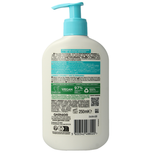 Garnier Pureactive hydraterende gezichtsreiniging 250 Milliliter