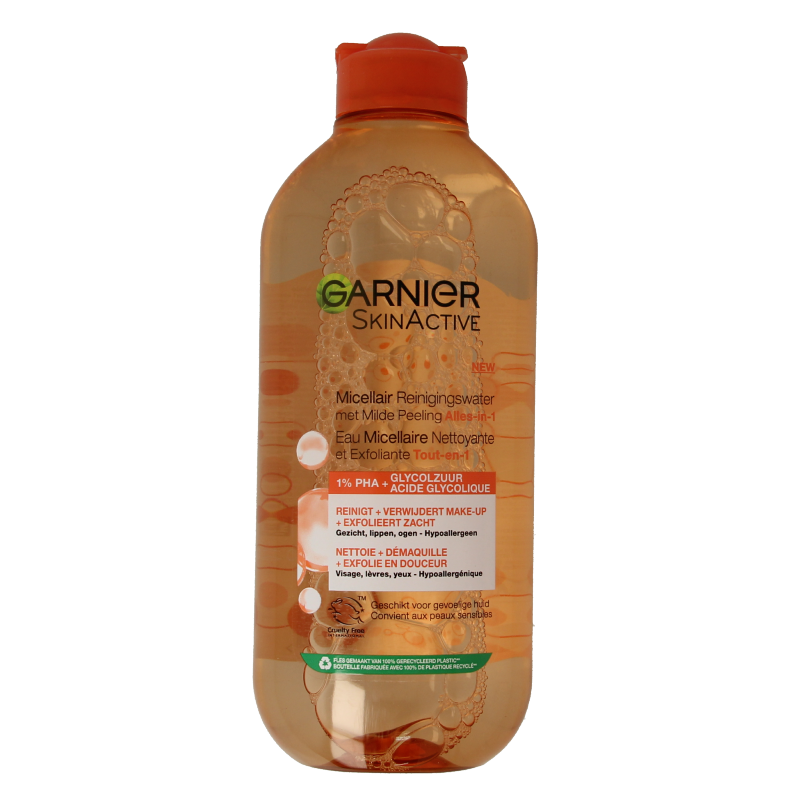 Garnier SkinActive micellair reinigingswater milde peeling 400 Milliliter