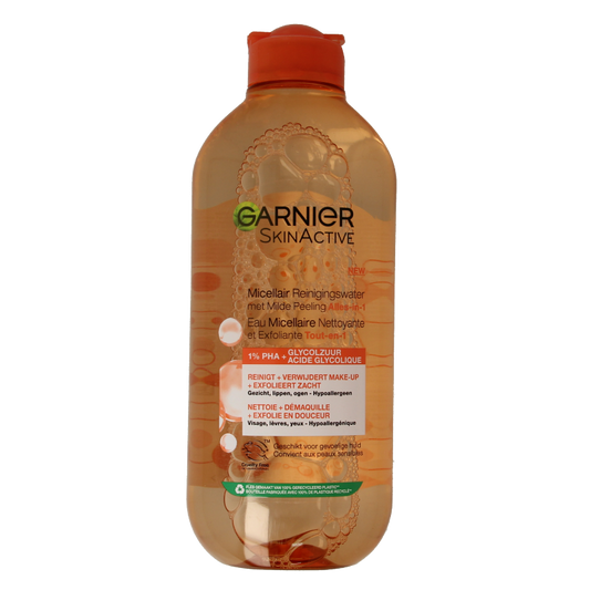 Garnier SkinActive micellair reinigingswater milde peeling 400 Milliliter