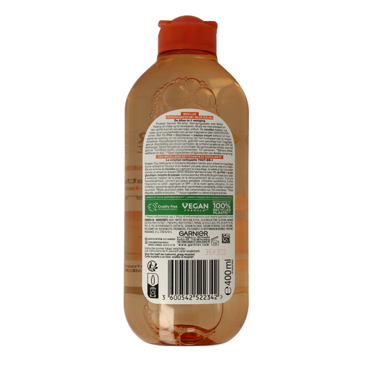 Garnier SkinActive micellair reinigingswater milde peeling 400 Milliliter