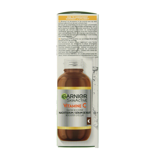 Garnier SkinActive nachtserum vitamine C hyaluronzuur 30.00 Milliliter