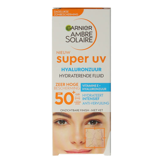 Ambre Solaire Fluid hyaluronzuur super UV SPF50+ 40 Milliliter