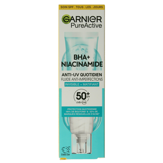 Garnier PureActive BHA+ niacinamide UV fluid SPF50+ 40 Milliliter
