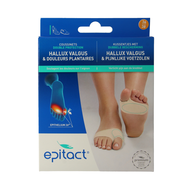 Epitact Voetzoolkussentjes dubbel maat 36/38 2 Stuks