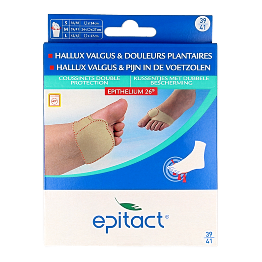 Epitact Voetzoolkussentjes dubbel maat 39/41 2 Stuks