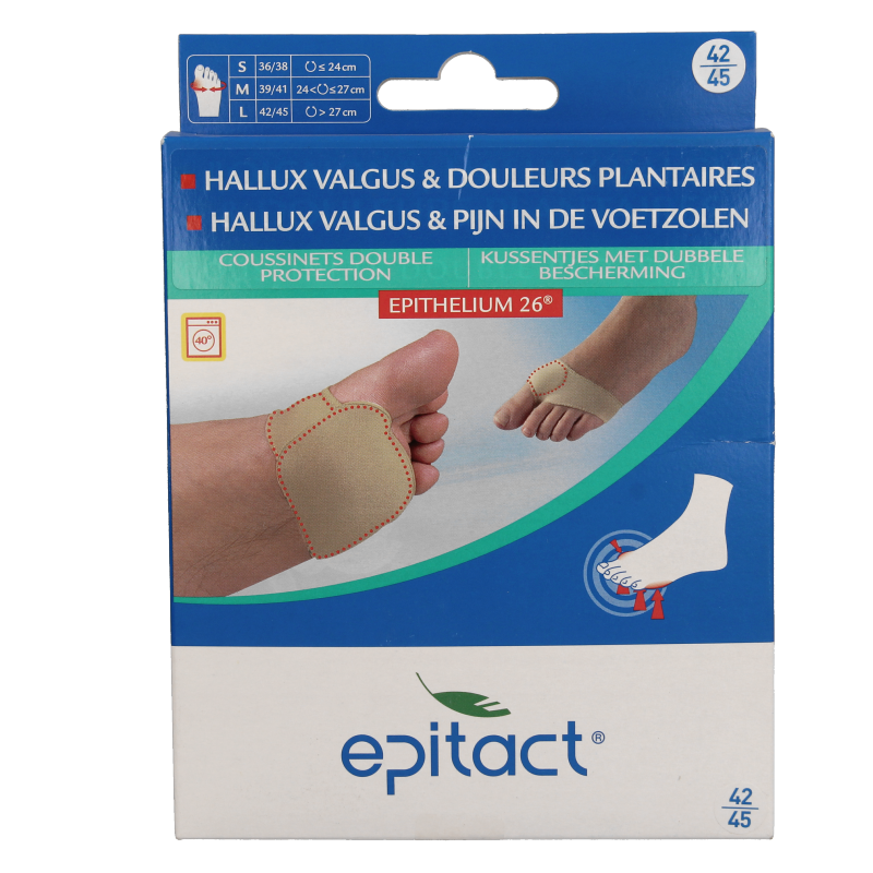 Epitact Voetzoolkussentjes dubbel maat 42/45  2 Stuks