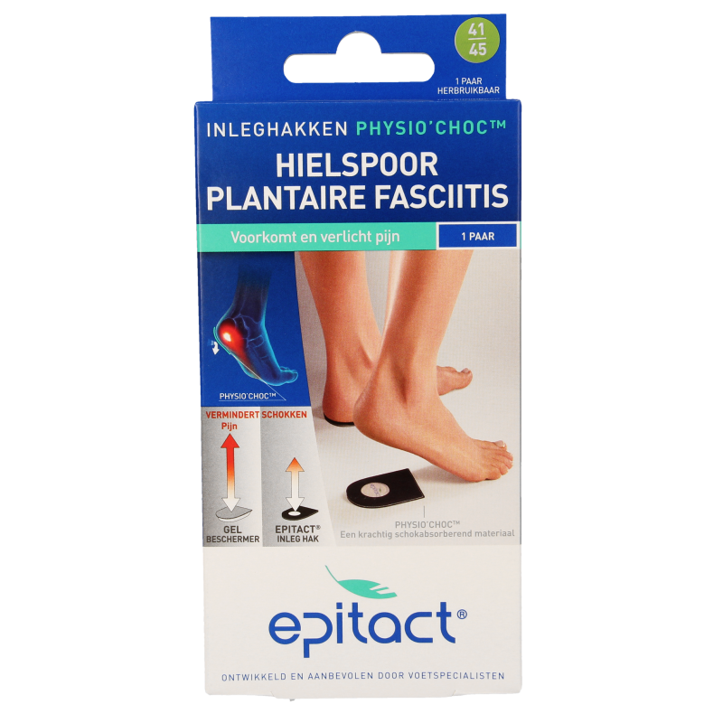 Epitact Hielspoor inleghakken met physio choc maat 41/45 2 Stuks