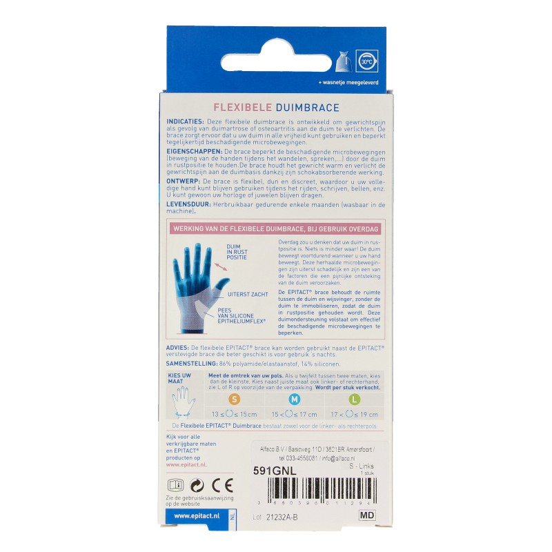 Epitact Duim orthese dag links maat S 1 Stuks