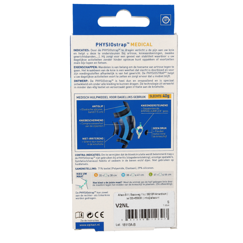Epitact Knie medical maat S 35-38 1 Stuks