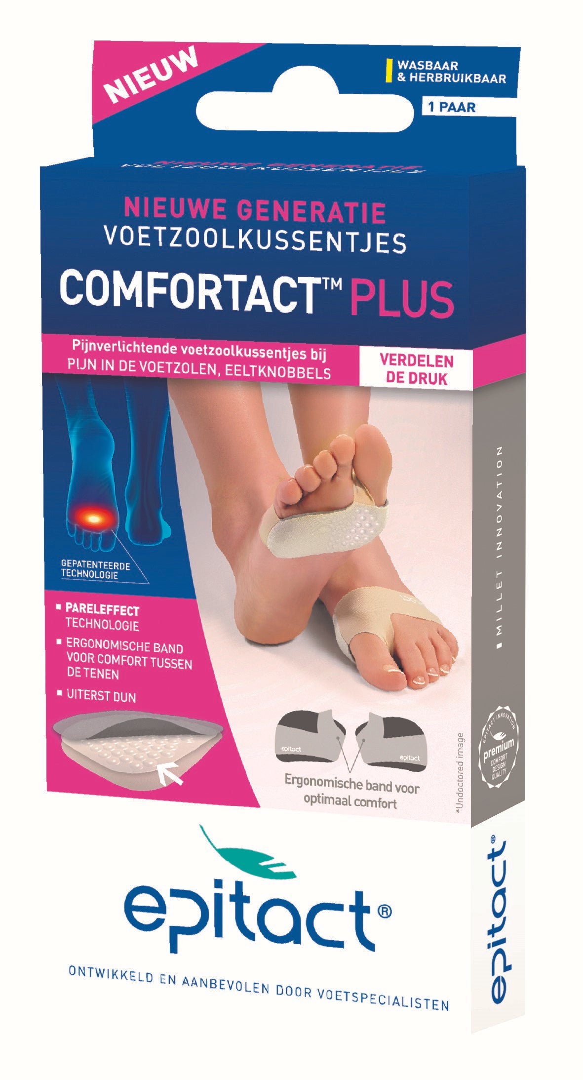 Epitact Voetzoolkussentjes comfort maat 39/41 2 Stuks