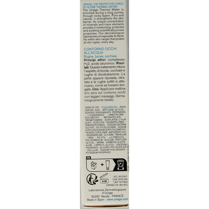 Uriage Mineraal water verzorgende oogcontour 15.00 Milliliter