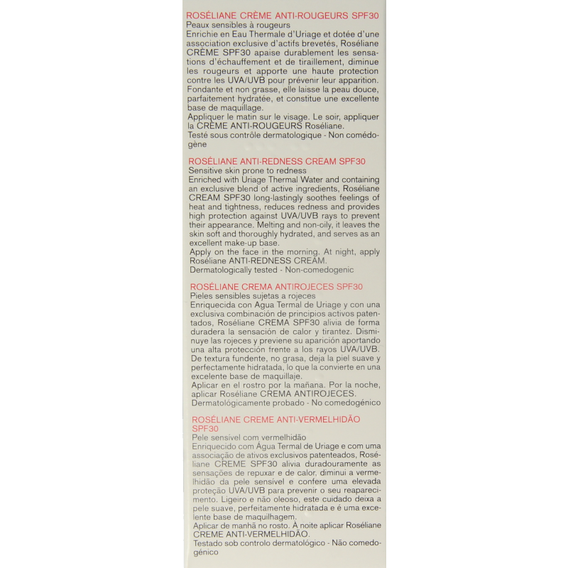 Uriage Roseliane hydraterende & bescherrmende creme SPF30 40 Milliliter