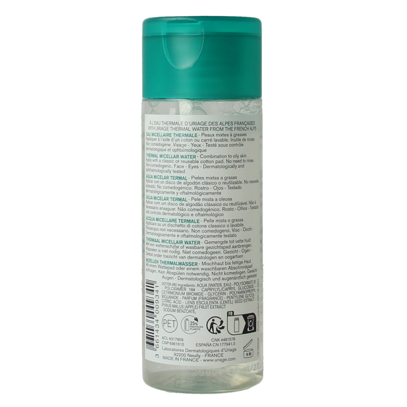 Uriage Thermaal micellairwater gemengde tot vette huid 100 Milliliter