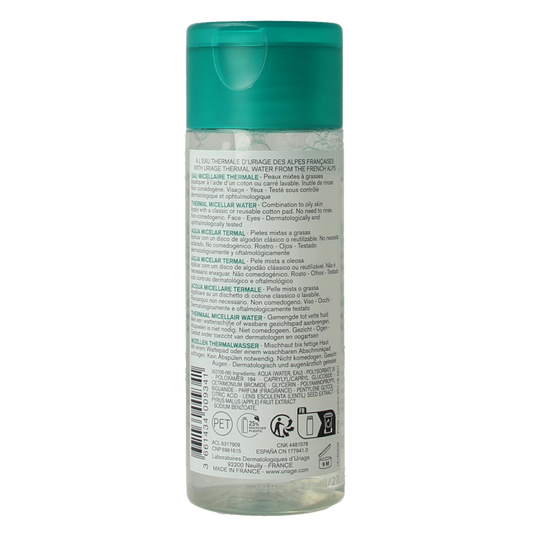 Uriage Thermaal micellairwater gemengde tot vette huid 100 Milliliter