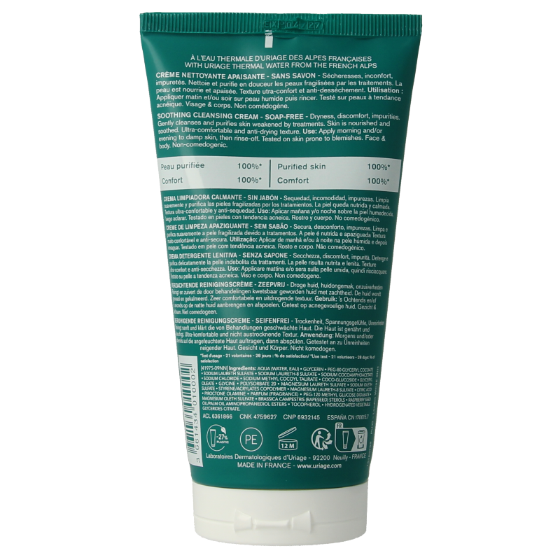 Uriage Hyseac reinigingscreme 150 Milliliter