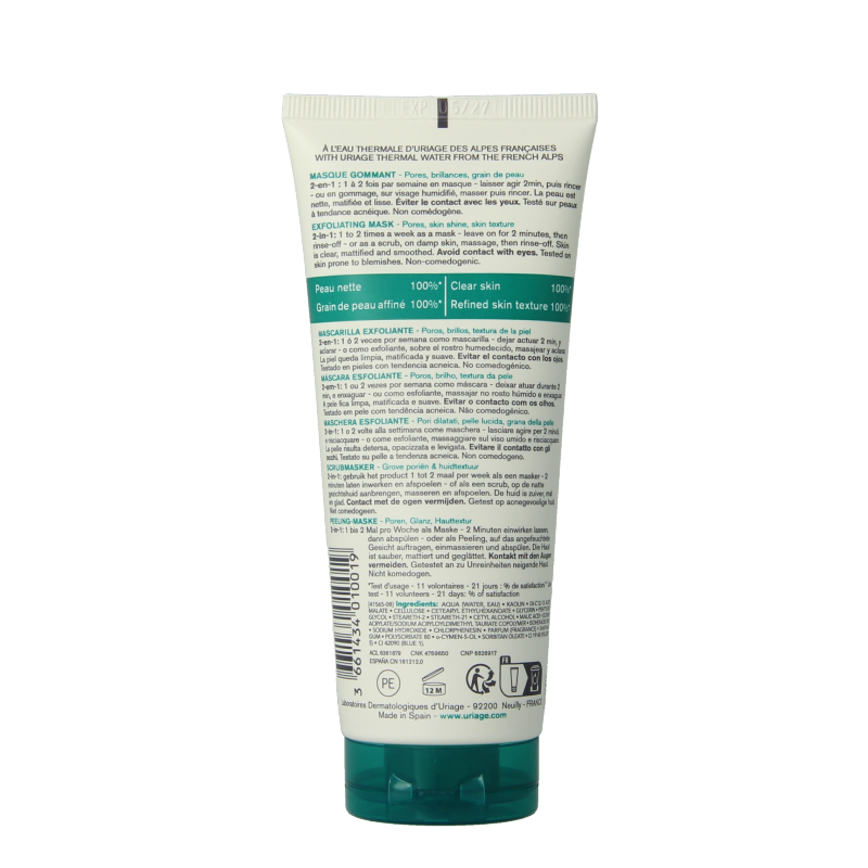 Uriage Hyseac exfolierende masker 100 Milliliter