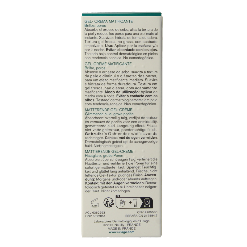 Uriage Hyseac mat 40 Milliliter