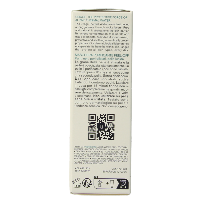 Uriage Hyseac peel off masker 50 Milliliter