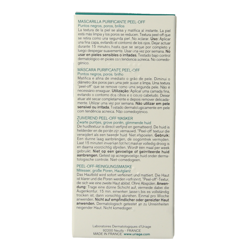 Uriage Hyseac peel off masker 50 Milliliter